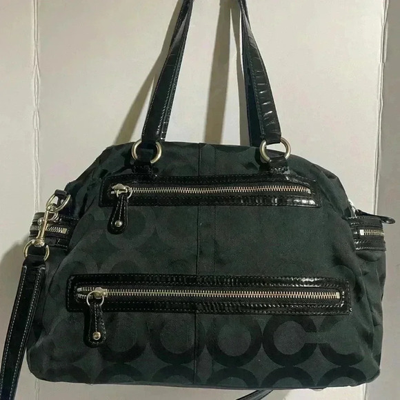 Coach CC signature print canvas logo satchel handbag - Picture 2 of 12